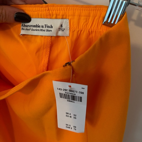 Abercrombie & Fitch Orange Scarlett Mini Skort, Small - Picture 8 of 9
